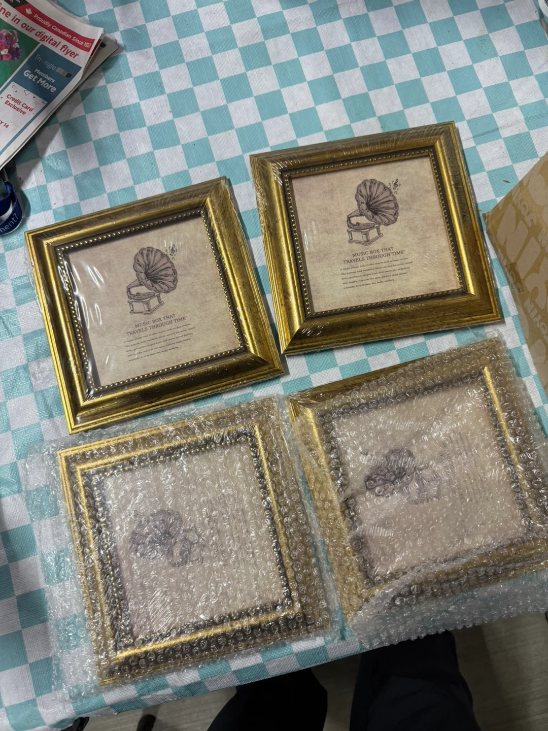 Set of 4 Gold Decorative Photo Frames
