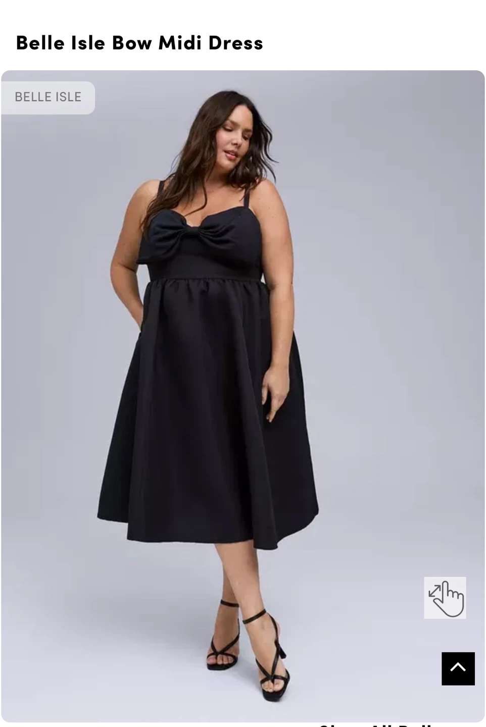 Belle Isle Bow Midi Dress Black