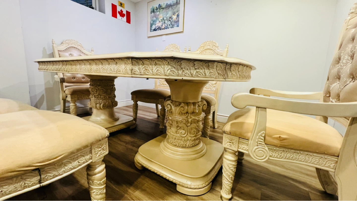 🔥 Luxury Solid Wood Dining Table Set – Elegant & Heavy Duty 🔥 - photo 4