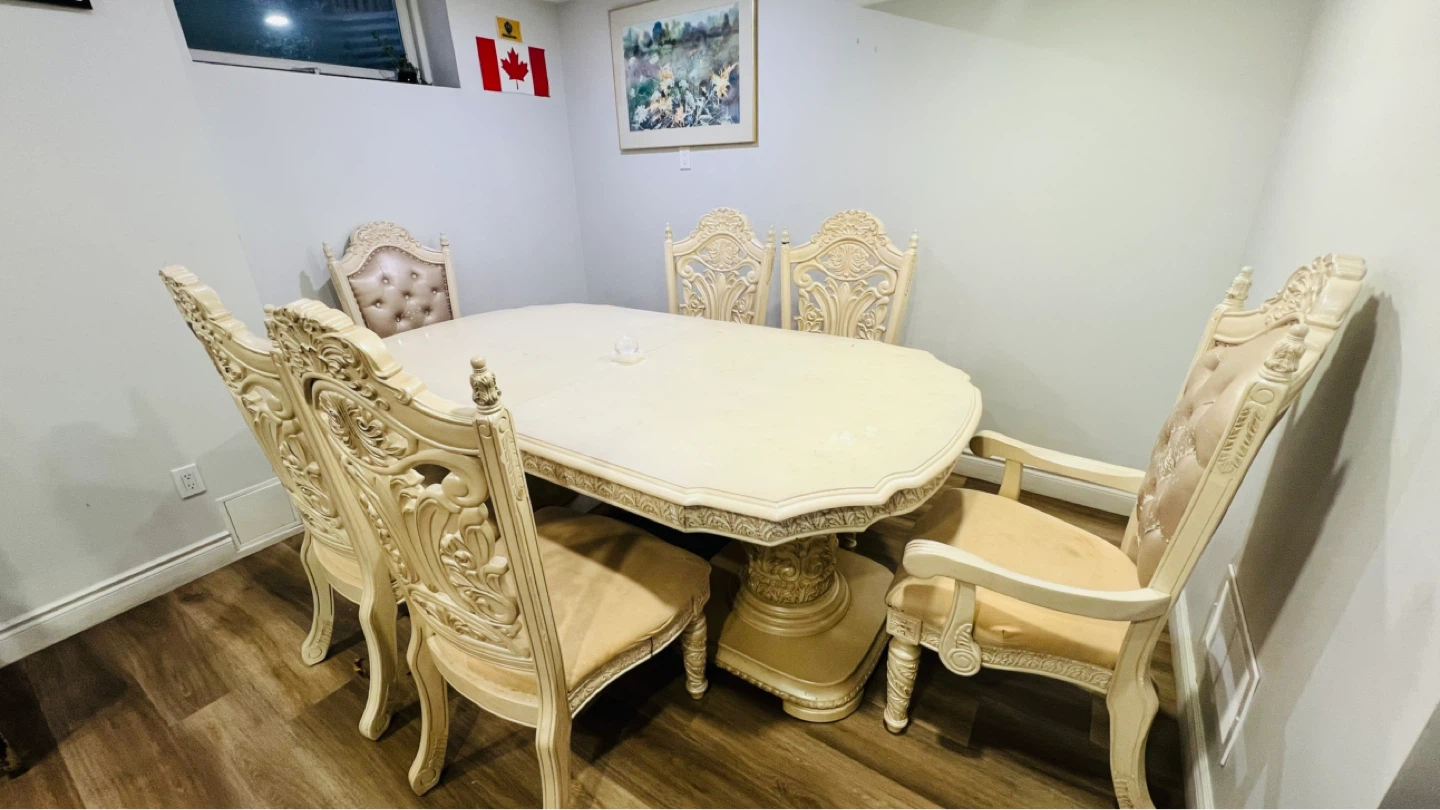 🔥 Luxury Solid Wood Dining Table Set – Elegant & Heavy Duty 🔥 - photo 2