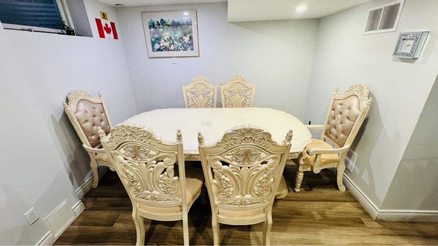 🔥 Luxury Solid Wood Dining Table Set – Elegant & Heavy Duty 🔥