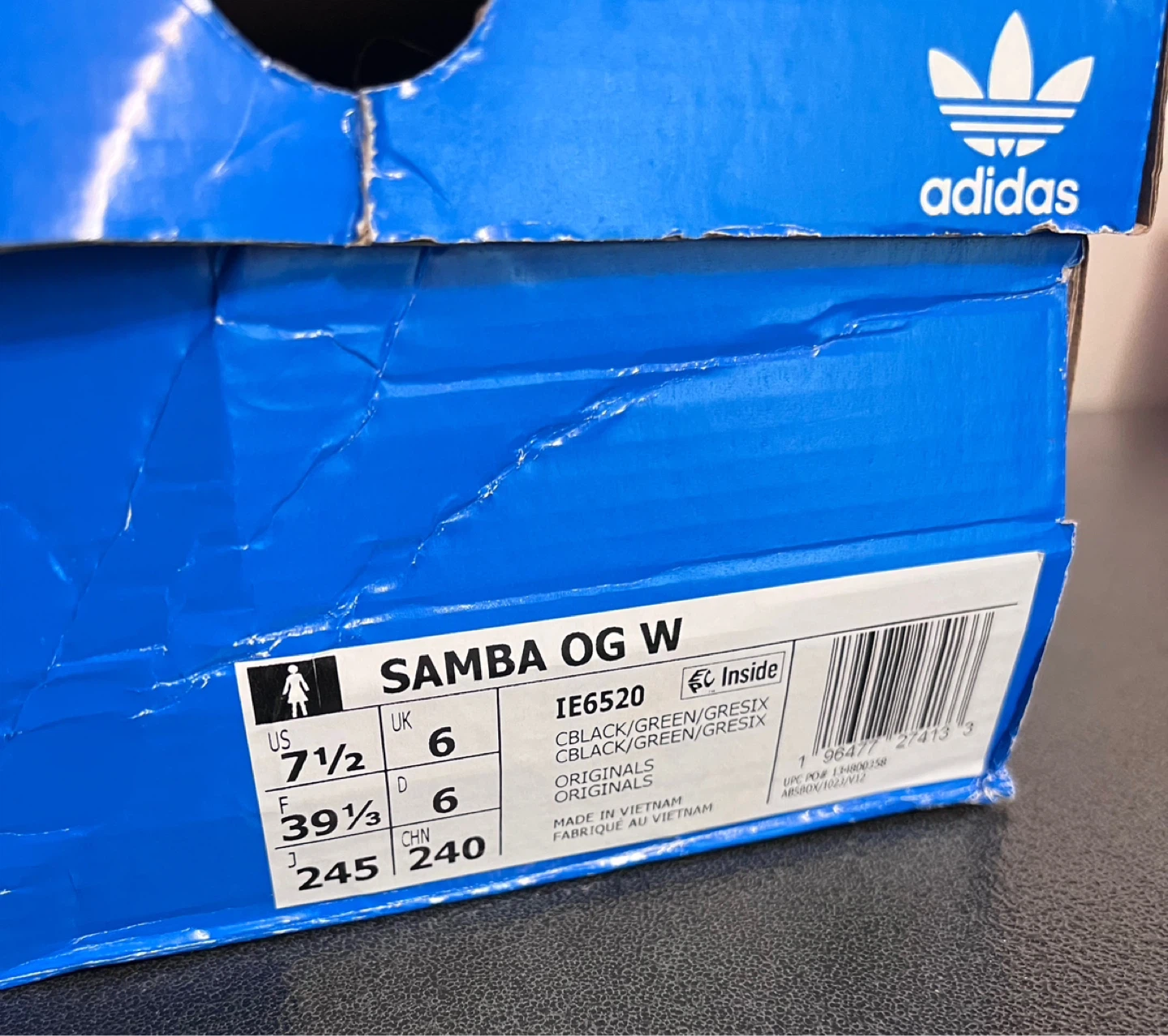 Adidas Samba OG Women’s Sneakers Black Green Size 7.5 - photo 2