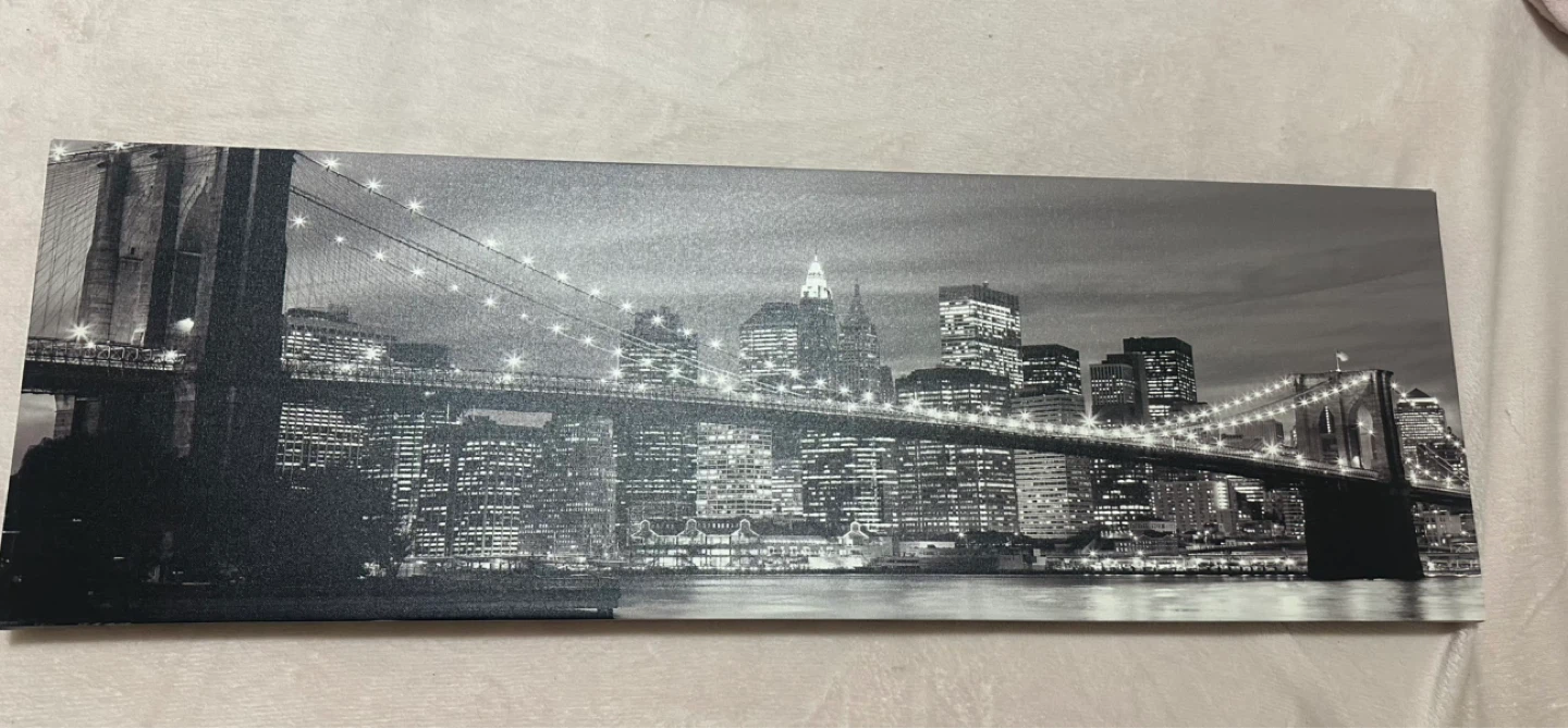 Canvas Wall Art - Brooklyn Bridge Skyline