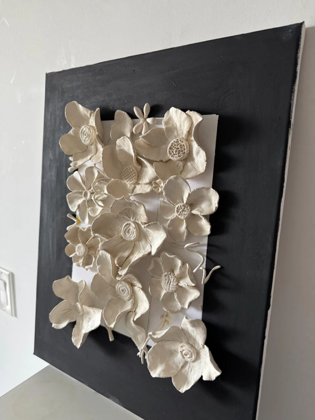 Luxury Handcrafted 3D Clay Floral Wall Art | Sculpted Botanical - photo 3