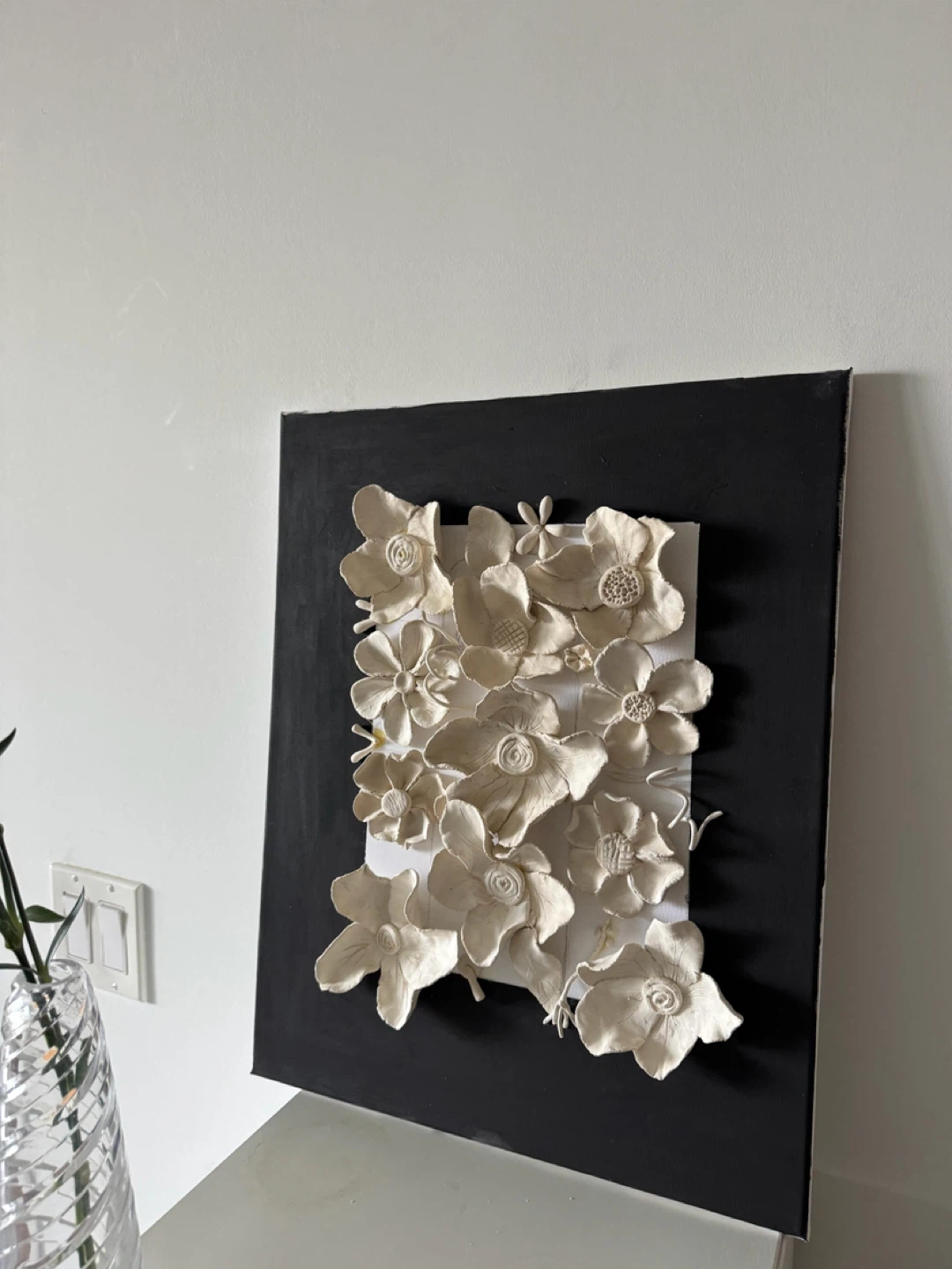 Luxury Handcrafted 3D Clay Floral Wall Art | Sculpted Botanical - photo 2