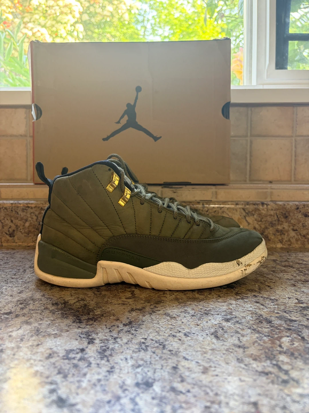 Air Jordan 12 Retro Olive 23 Shoes - photo 3