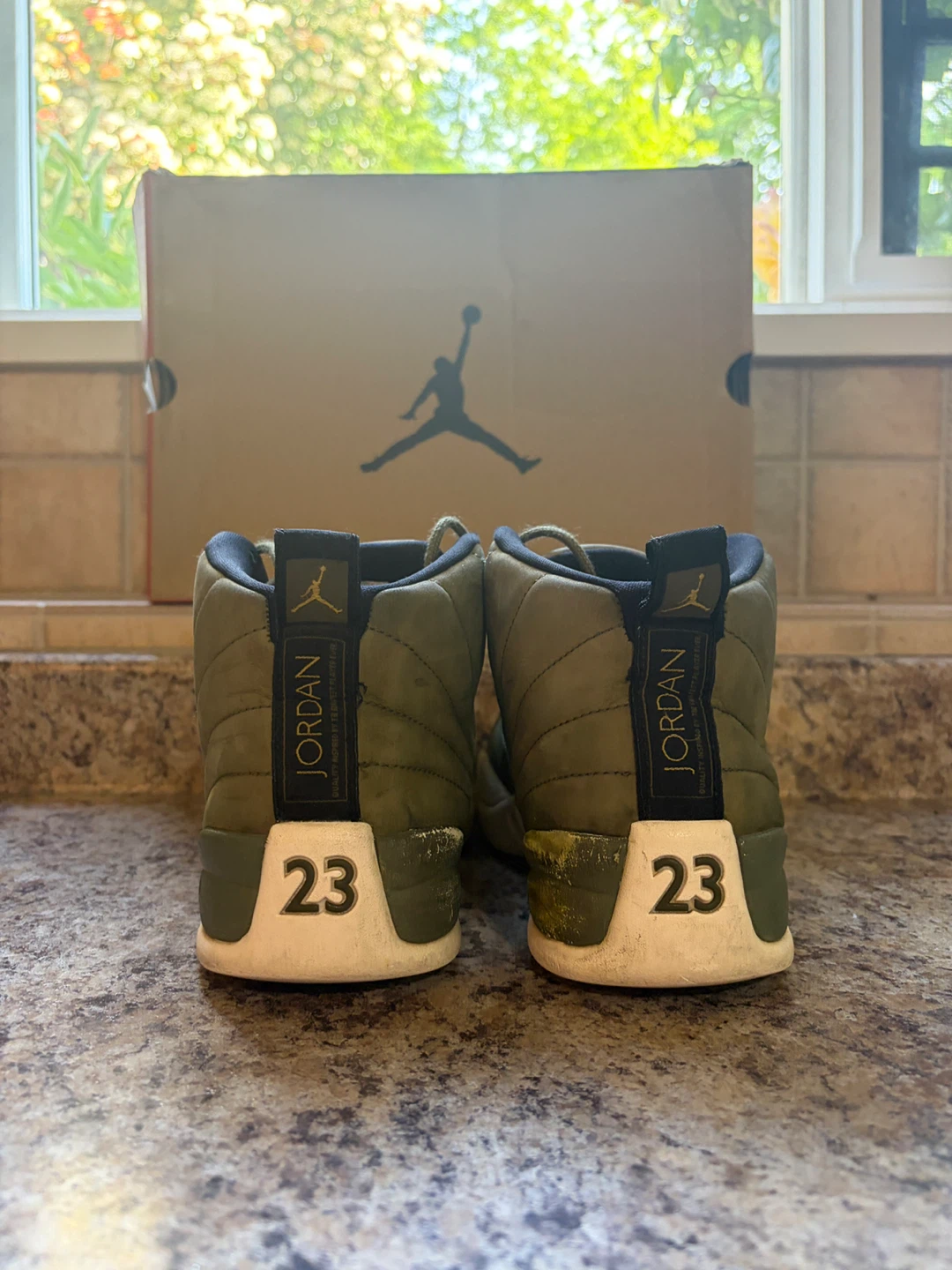 Air Jordan 12 Retro Olive 23 Shoes - photo 2