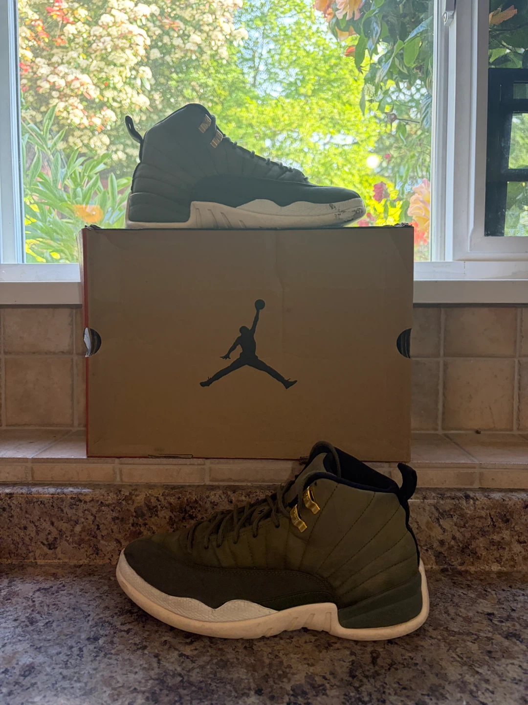 Air Jordan 12 Retro Olive 23 Shoes