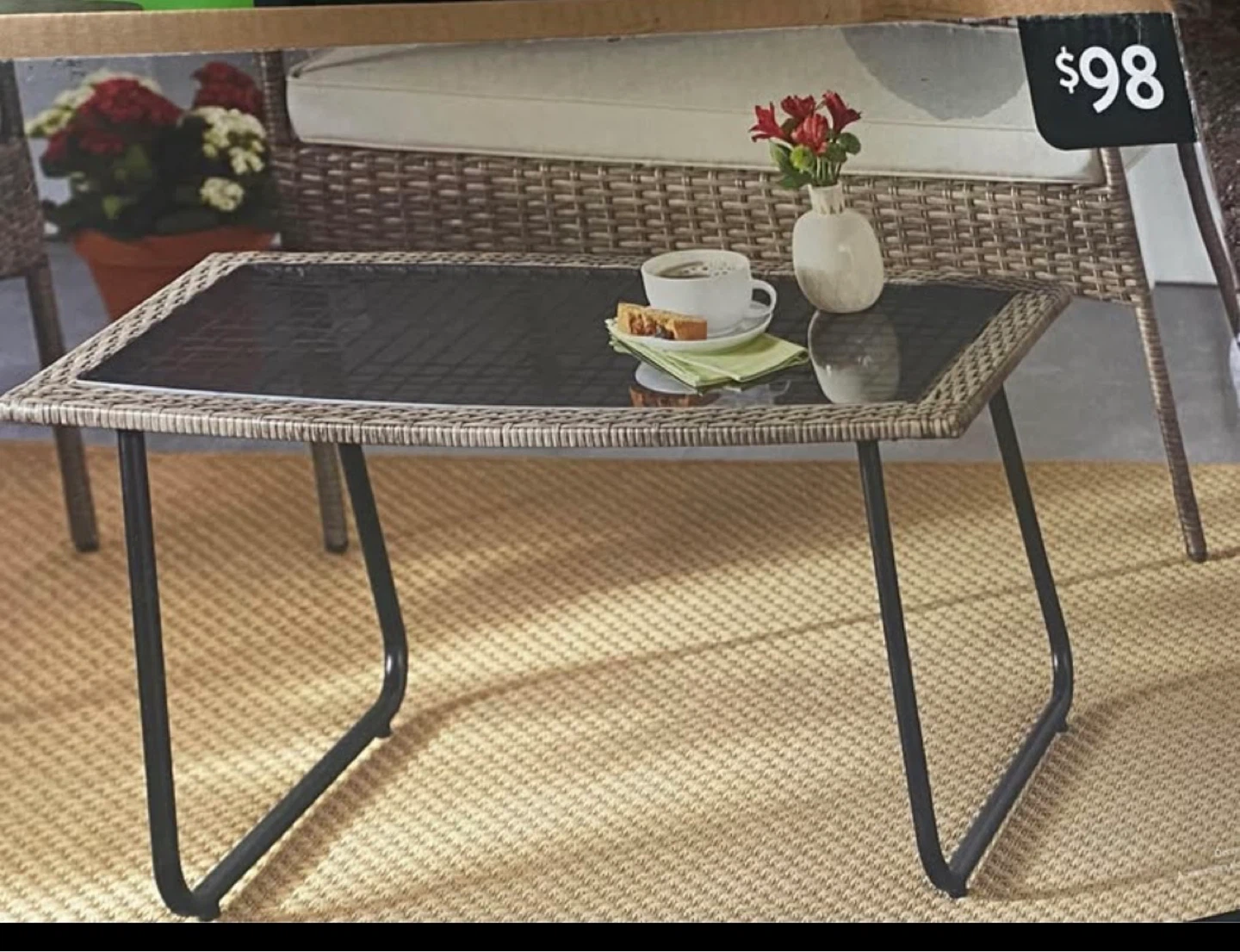 Hometrends Pebbleton Wicker Coffee Table - photo 5