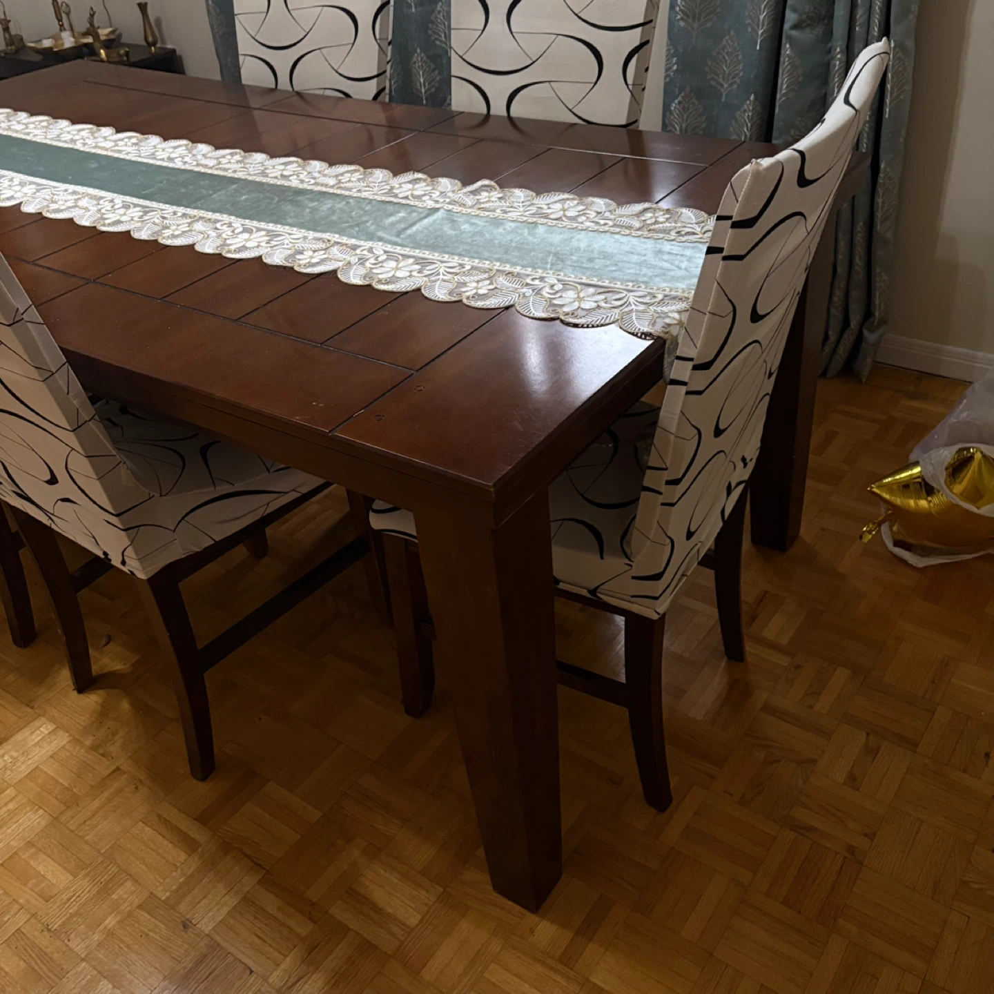 Wooden Dining Table with 6 Chairs - photo 5