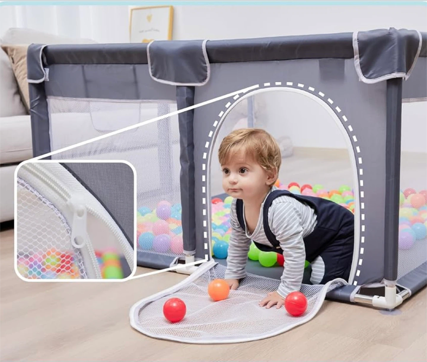 Grey Playpen for Babies and Toddlers - photo 2