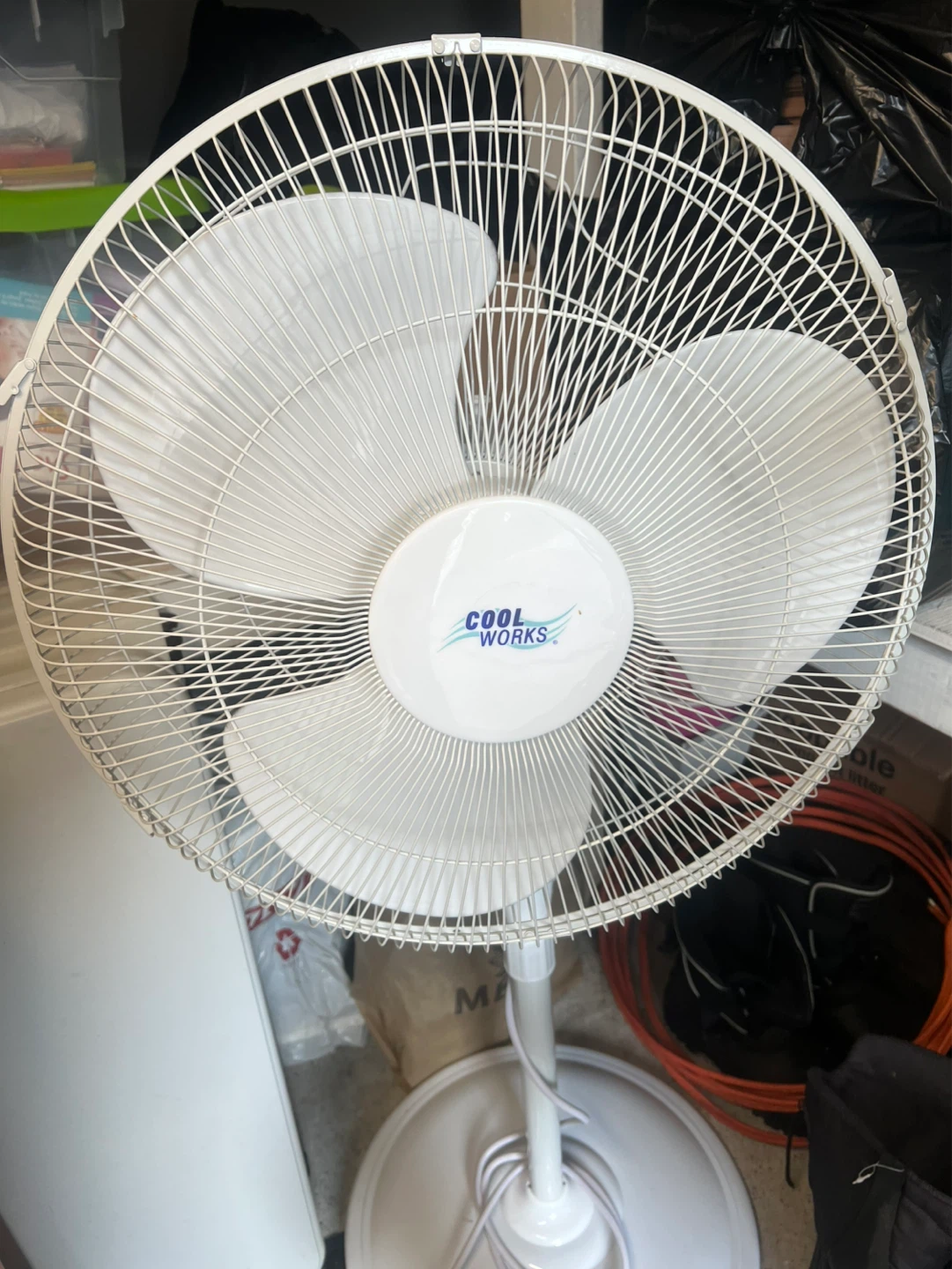 Cool Works White 3 ft Standing Fan - photo 2