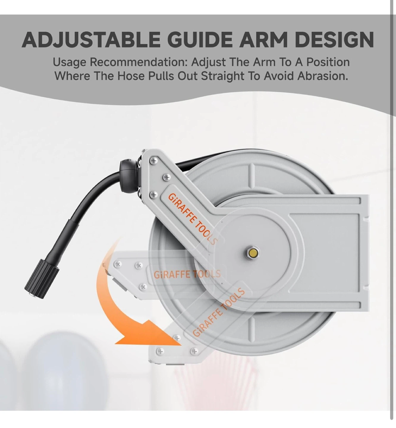 Giraffe Tools Retractable Hose Reel with 65ft Hose - photo 5