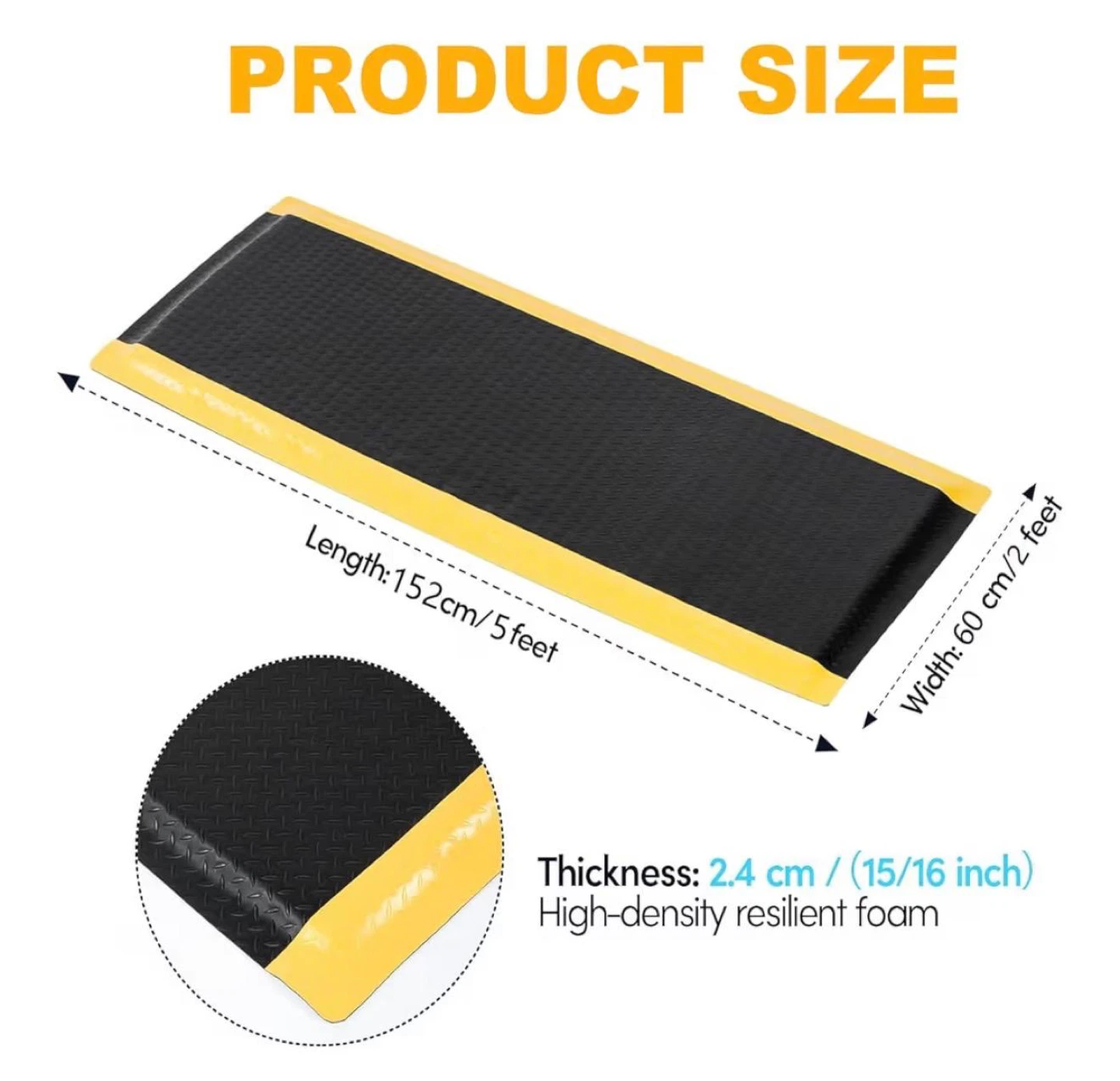 Anti-Fatigue Mat - Black & Yellow - photo 5