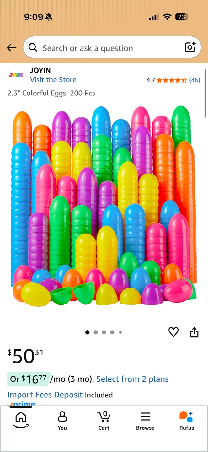 JO YIN 2.3" Colorful Plastic Easter Eggs, 200 Pcs - photo 5