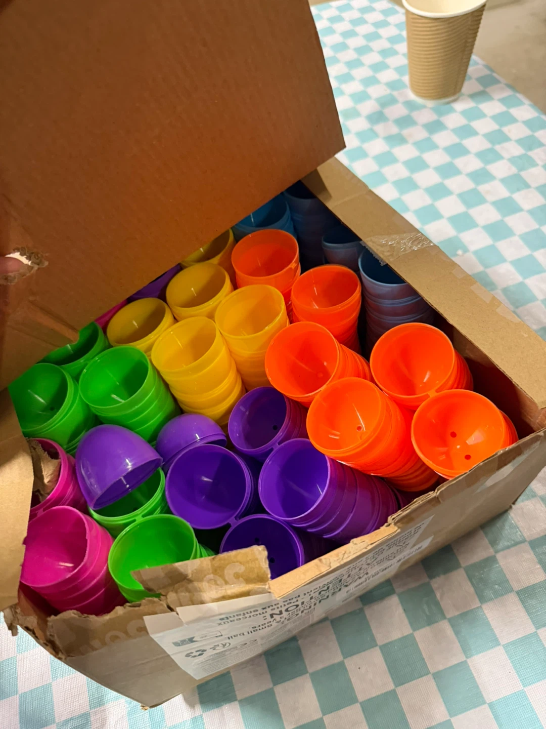 JO YIN 2.3" Colorful Plastic Easter Eggs, 200 Pcs