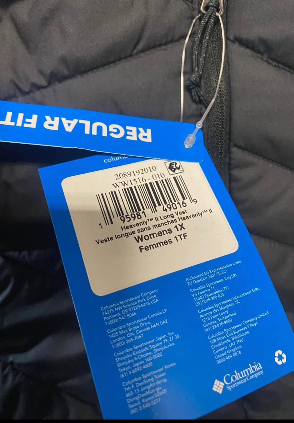 Columbia Heavenly II Long Vest Womens 1X Black - photo 3