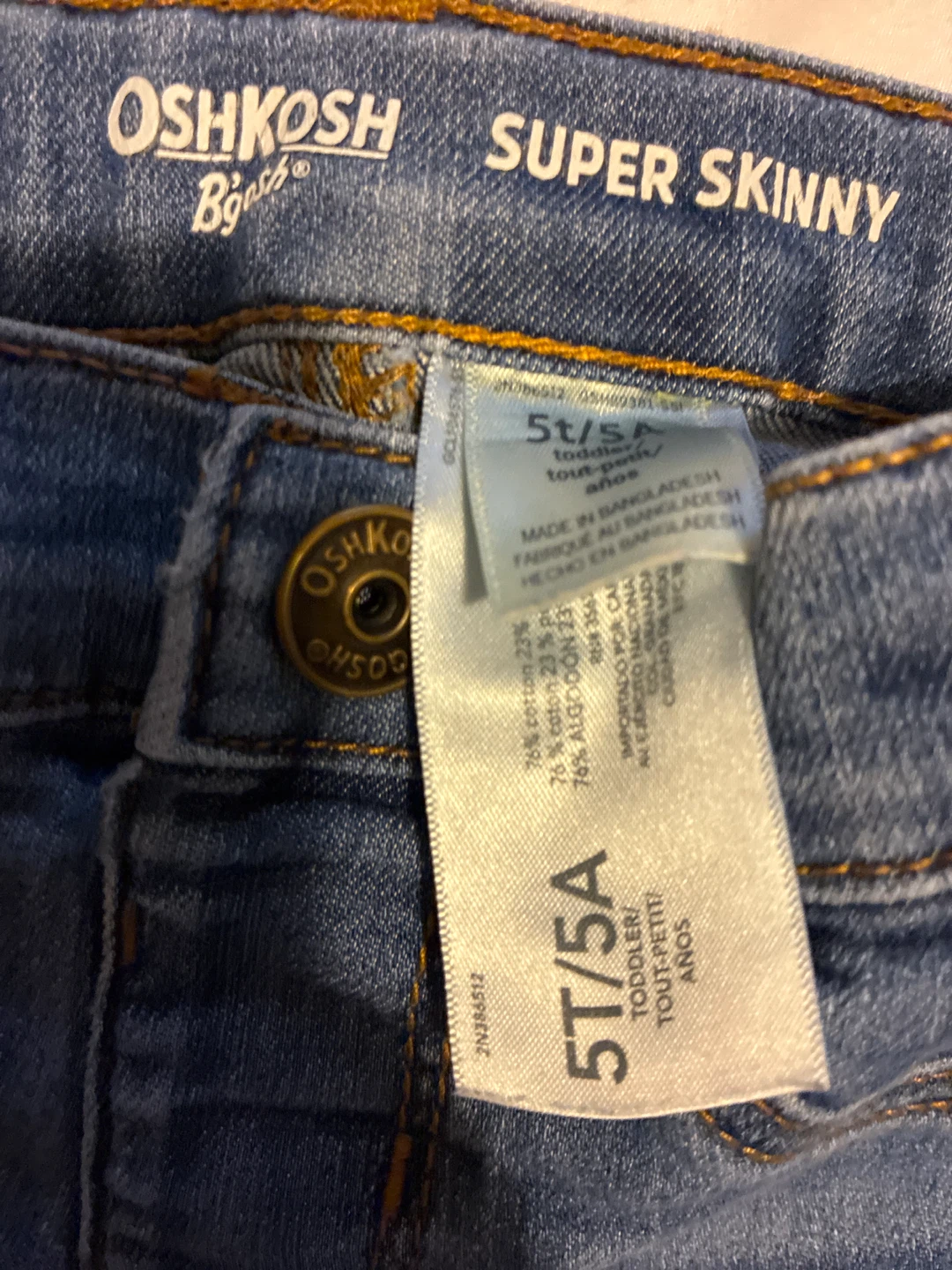 OshKosh B'gosh Super Skinny Jeans Toddler 5T - photo 3