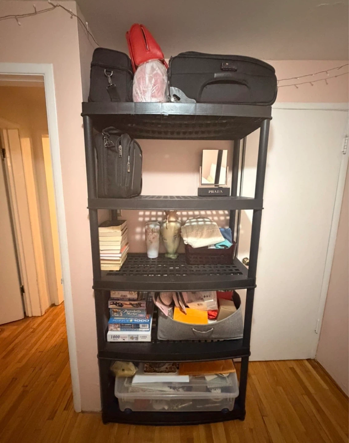 Black Plastic Storage Unit