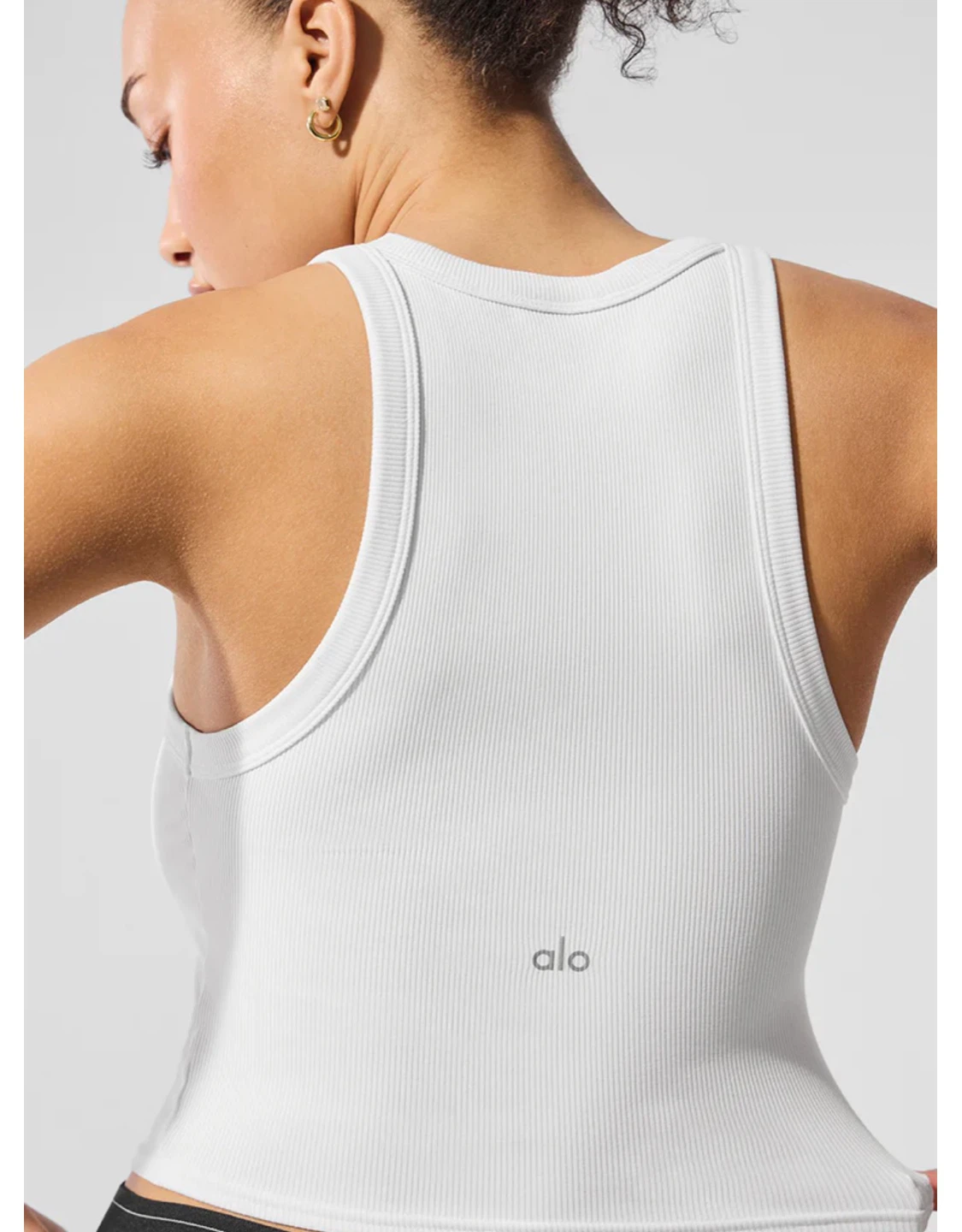 Alo Yoga Goddess Ribbed Go-To Tank White - photo 2
