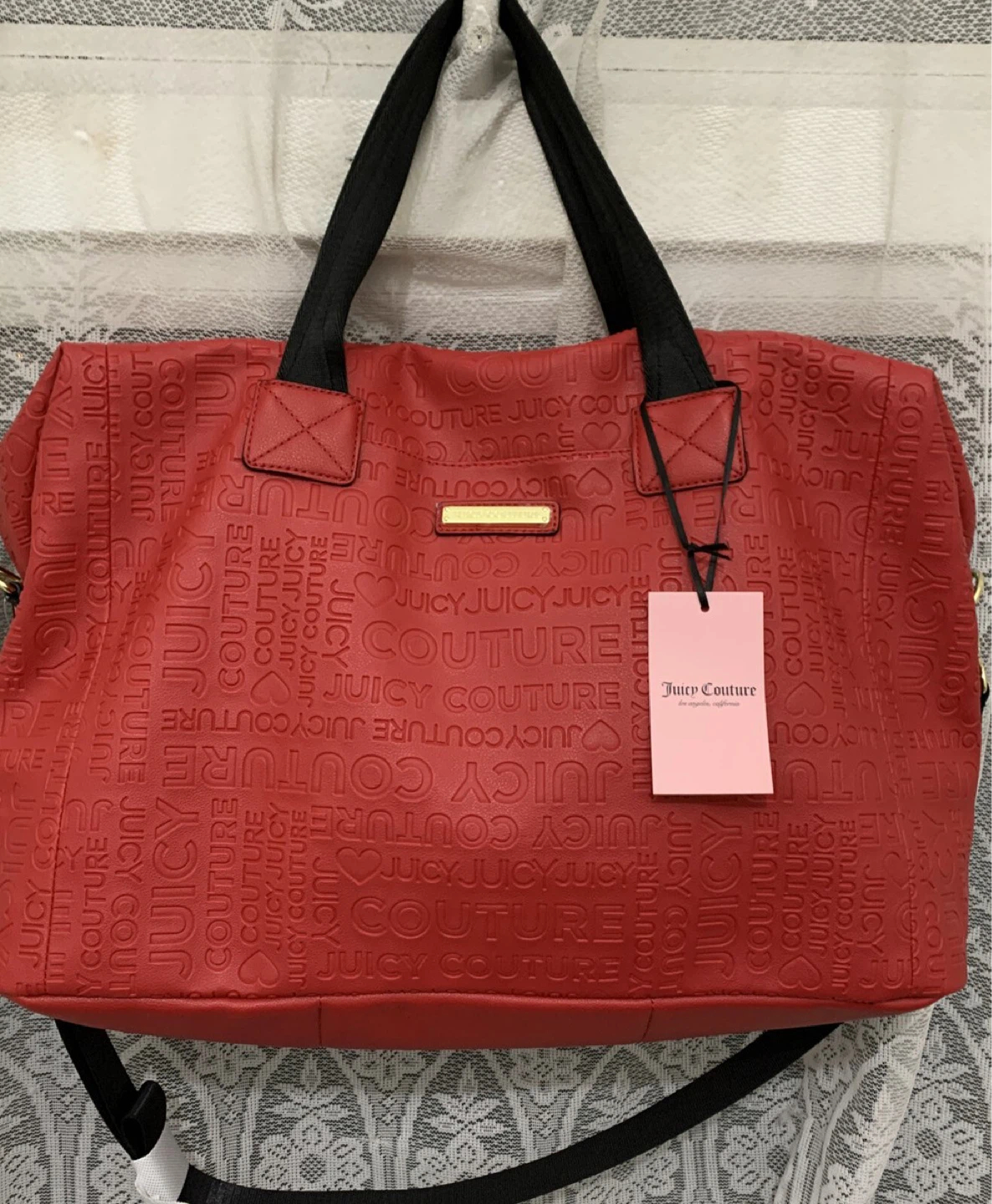 Juicy Couture Scarlet Red wordplay weekender bag - photo 2