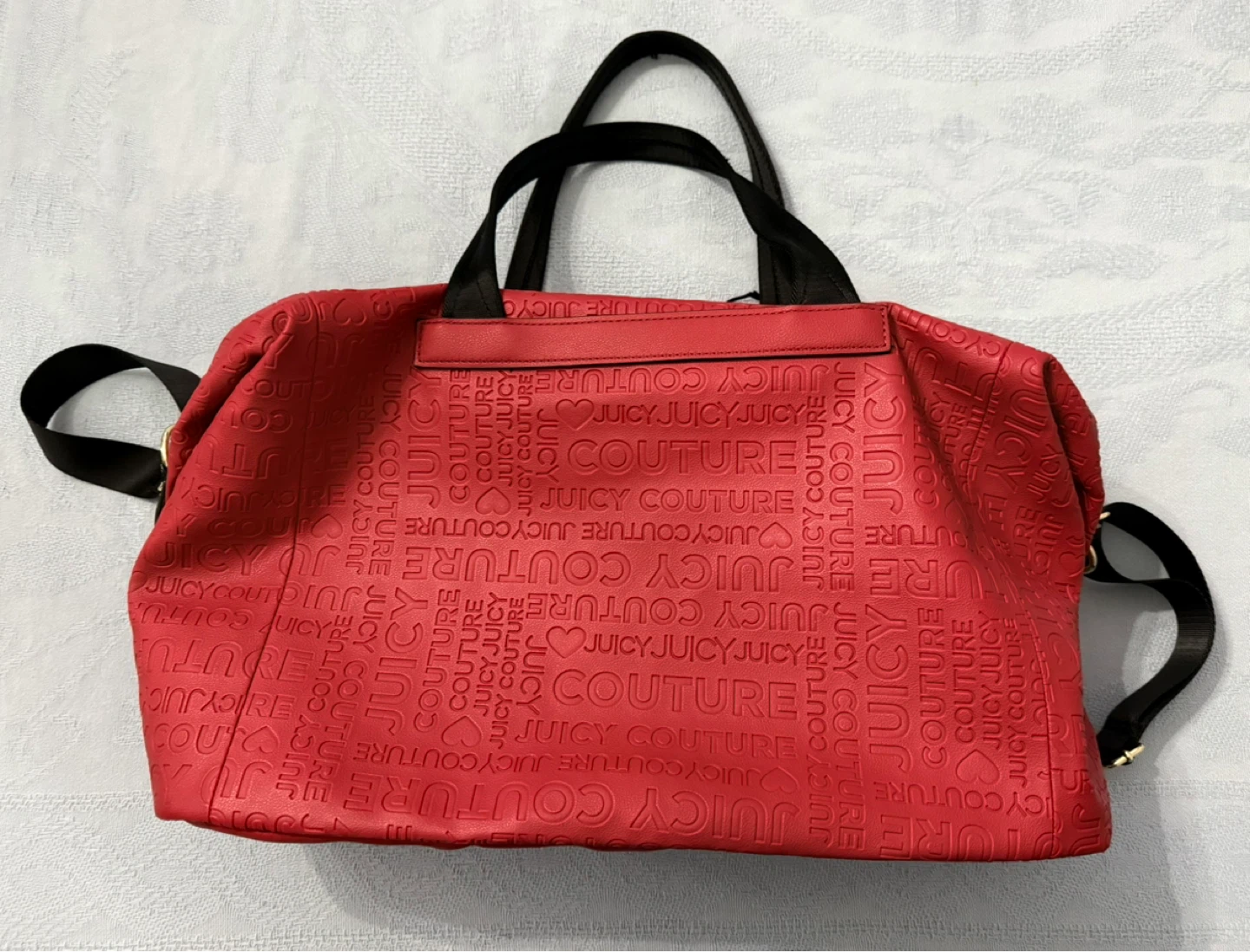 Juicy Couture Scarlet Red wordplay weekender bag - photo 5