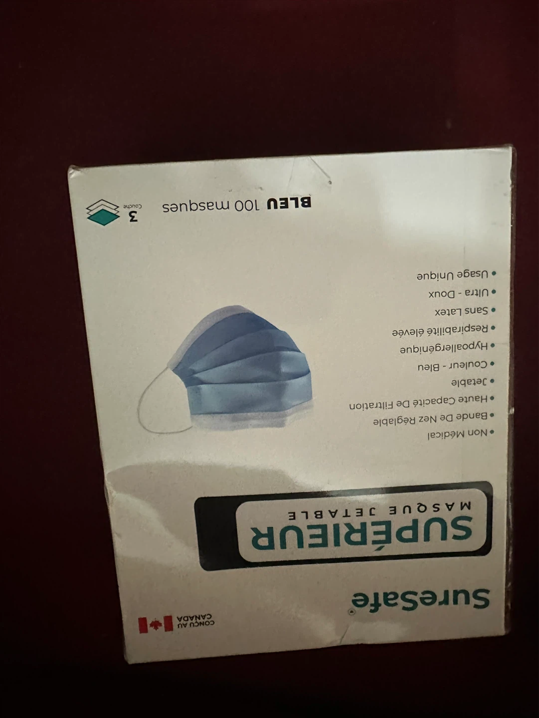 SureSafe Superior Blue Disposable Masks - 100 Count