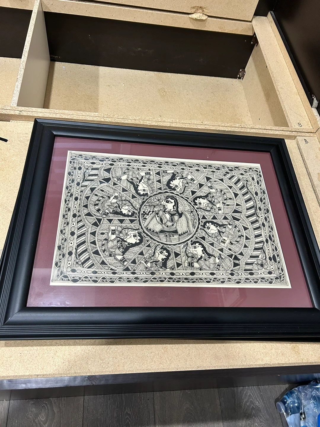 Tribal Hand painted with natural dye Framed Artwork Print - photo 2