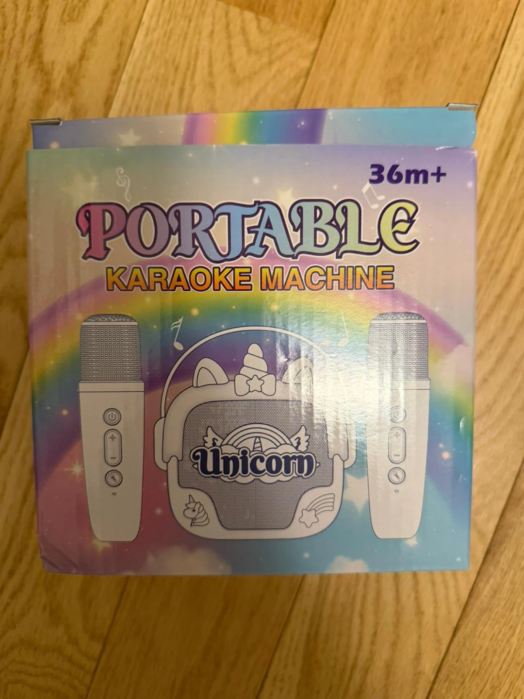 Portable Unicorn Karaoke Machine with 2 Microphones - Purple