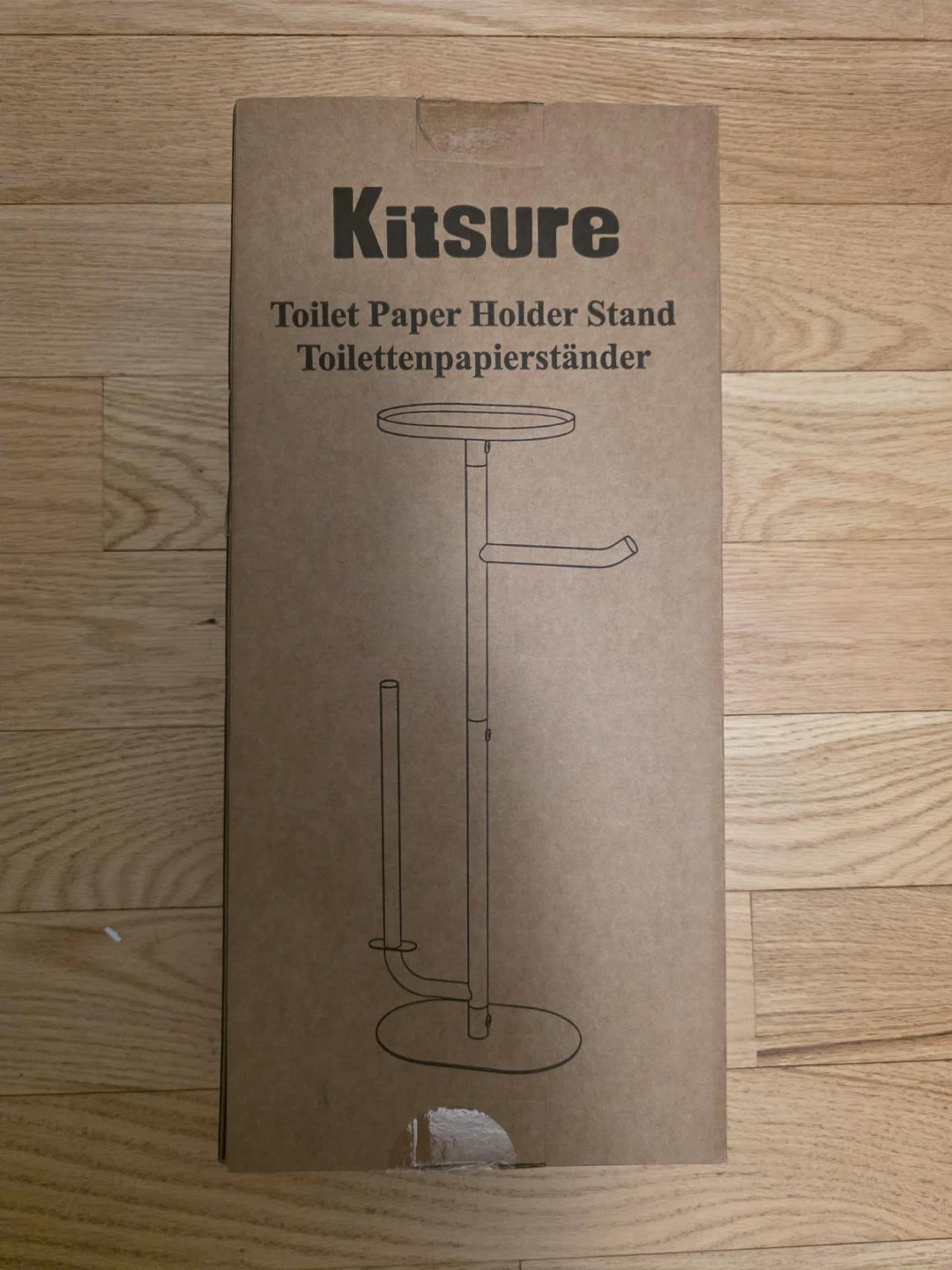 Kitsure Toilet Paper Holder Stand - Black