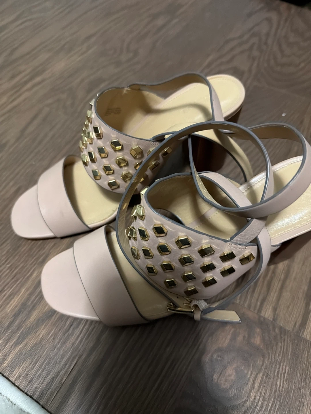 Michael Kors Women's Studded Heel Sandals Nude
