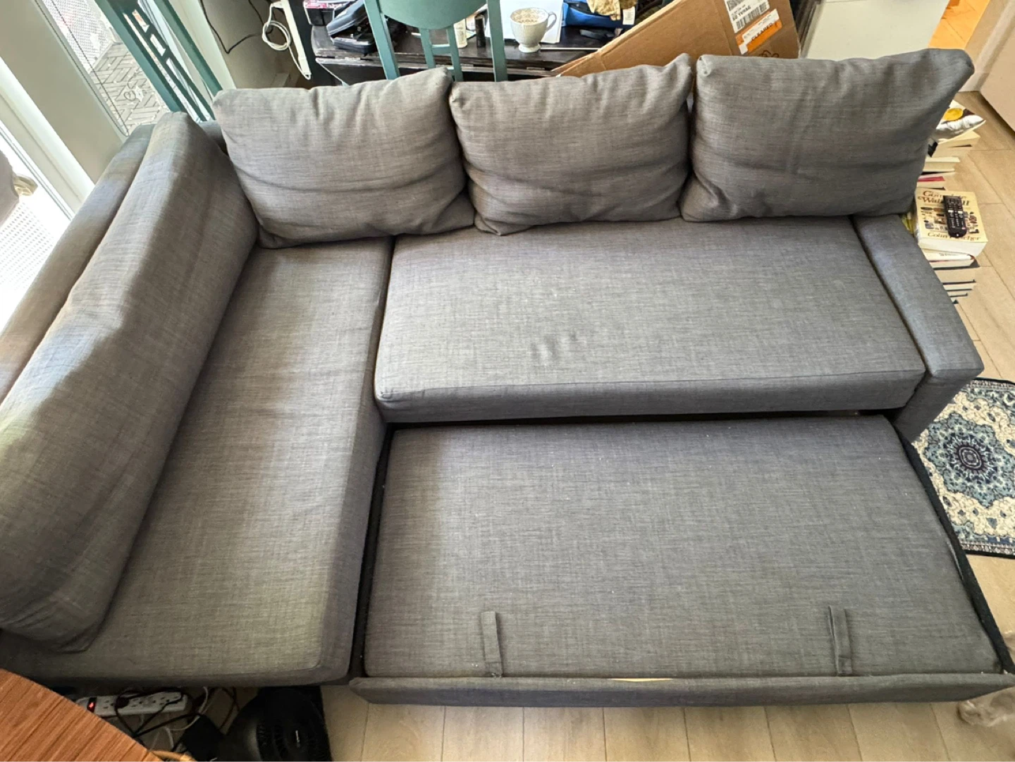 Grey Sectional Sofa with Pull-Out Bed - photo 3