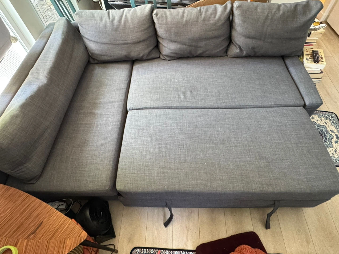 Grey Sectional Sofa with Pull-Out Bed - photo 4