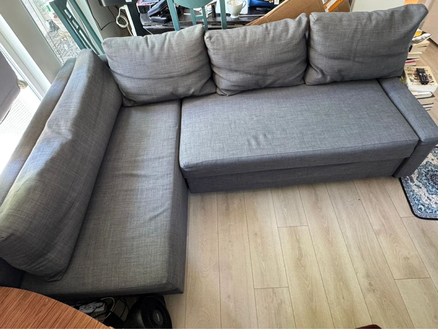 Grey Sectional Sofa with Pull-Out Bed - photo 2