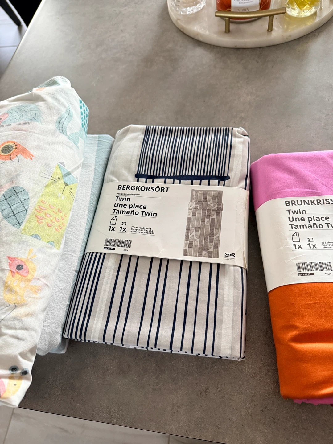 IKEA Twin Bedding Sets (BERGKORSÖRT, BRUNKRISSLA, TRÄDKRASSULA)