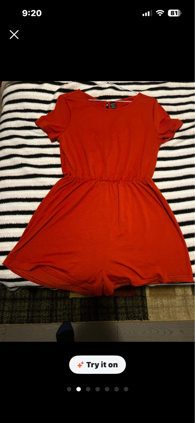 SHEIN Red Short Sleeve Romper - photo 3