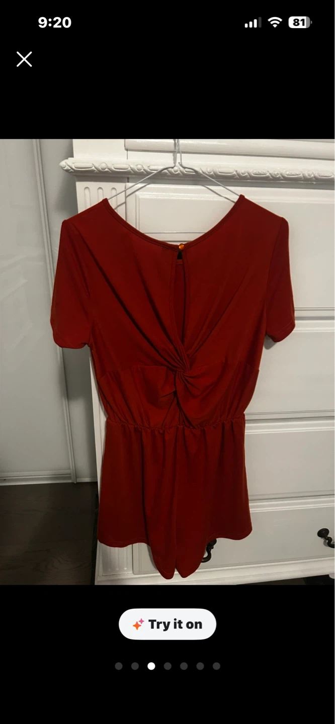 SHEIN Red Short Sleeve Romper - photo 5