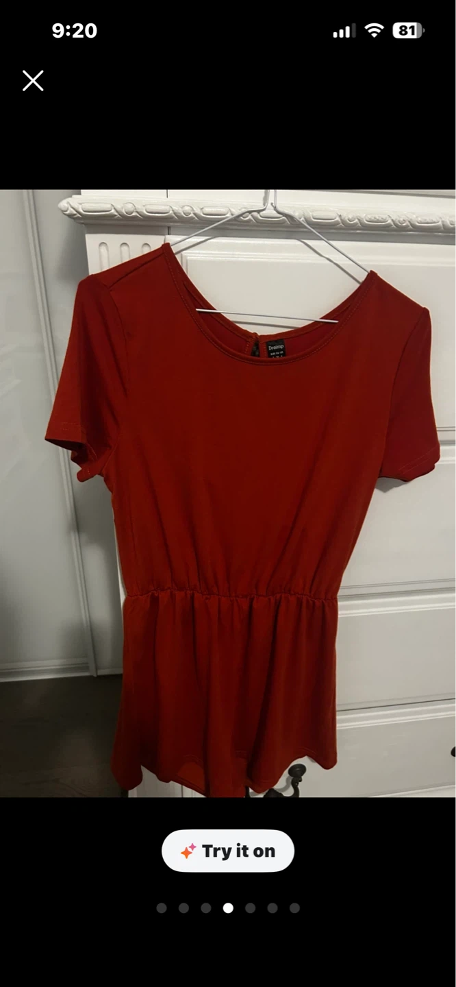 SHEIN Red Short Sleeve Romper - photo 4