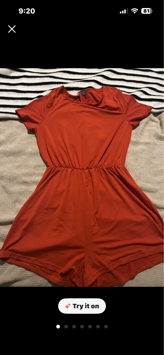 SHEIN Red Short Sleeve Romper - photo 2