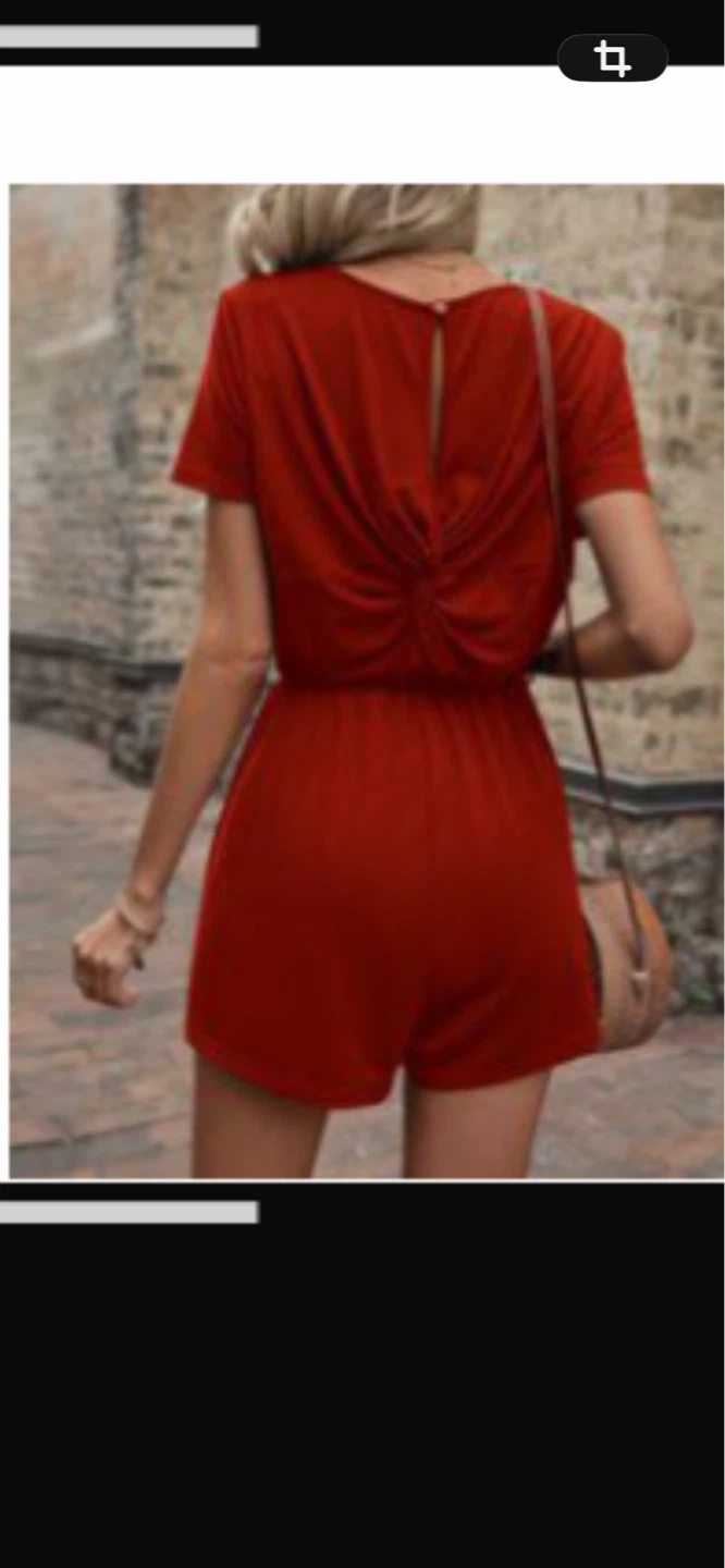 SHEIN Red Short Sleeve Romper