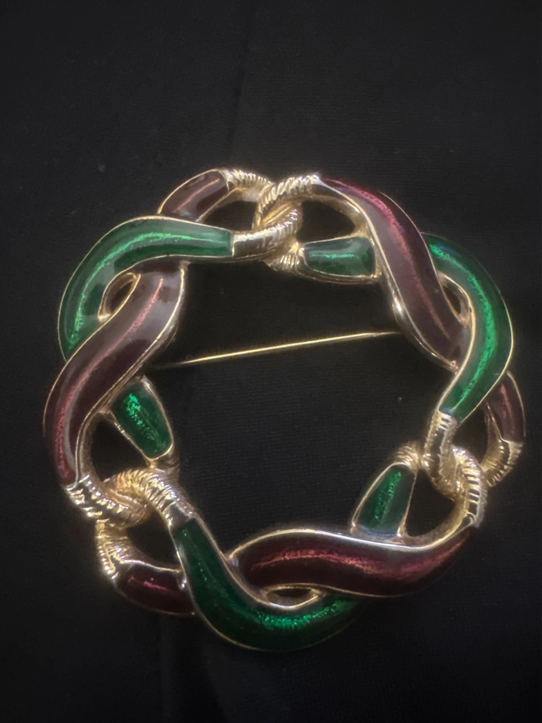 Gold-tone Enamel and Crystal Brooches (Set of 4) - photo 2