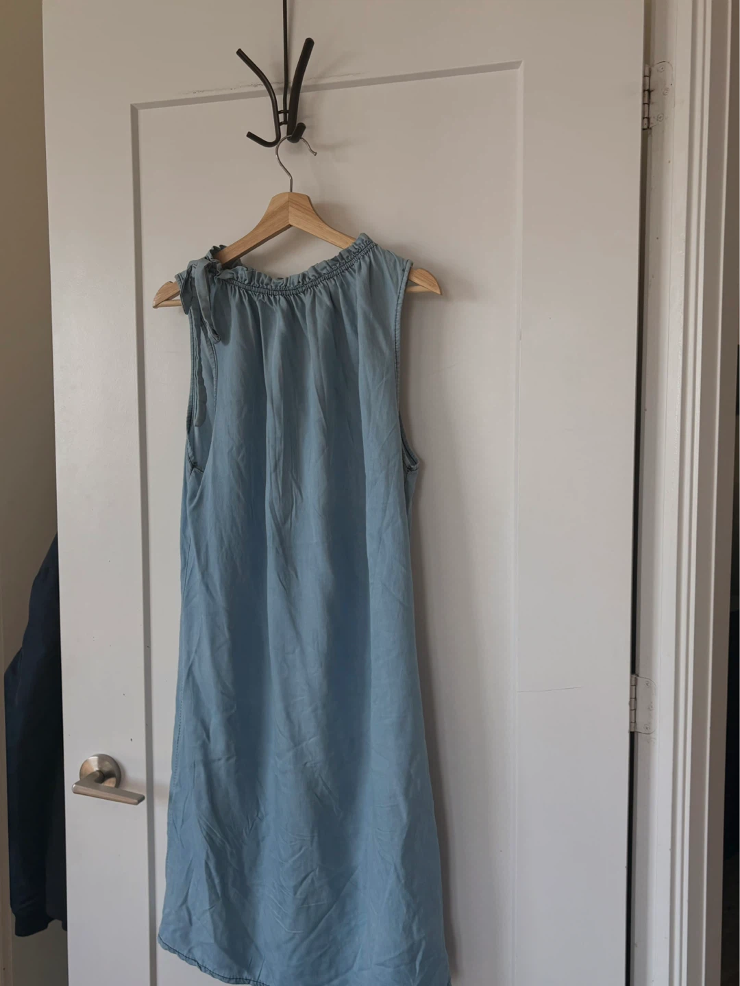 Light Blue denim Sleeveless Dress - photo 3