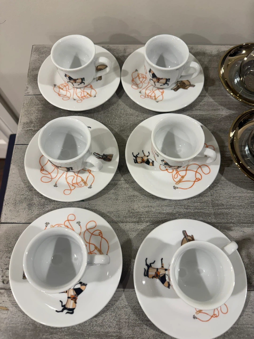 Set of 6 Espresso Cups and Saucers - photo 2