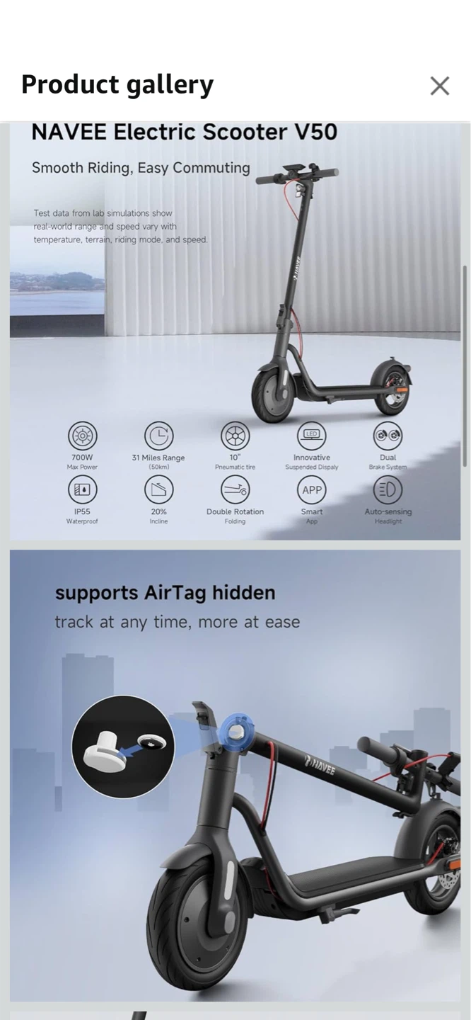 NAVEE V50 Electric Scooter - photo 4