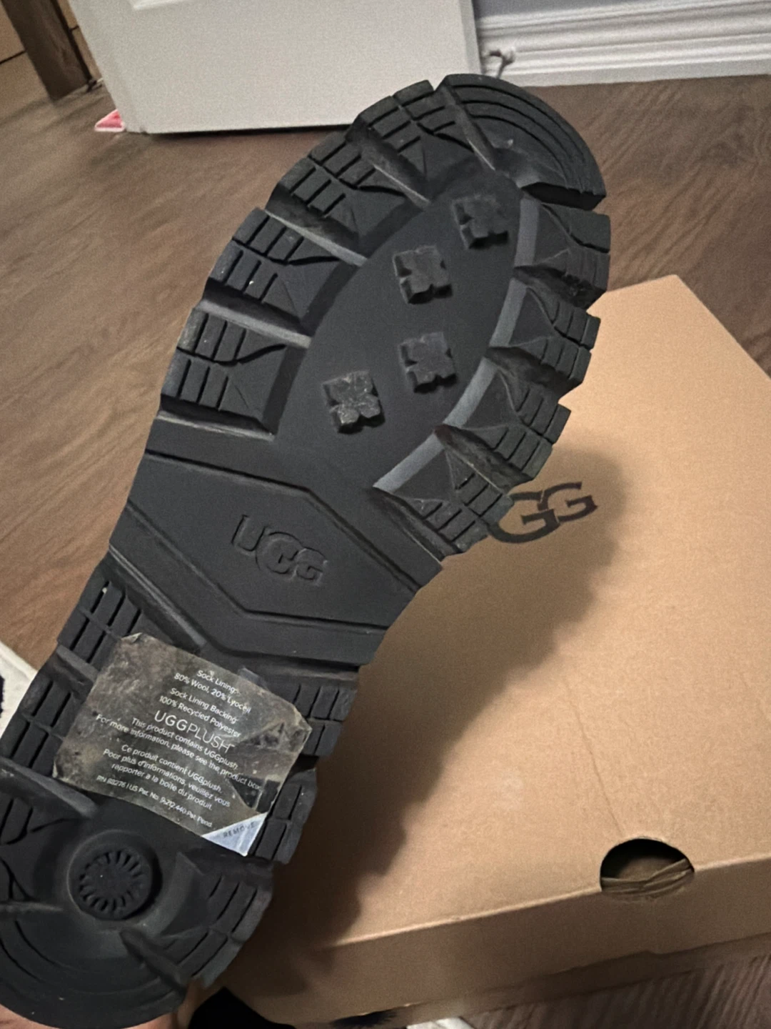 UGG Black Leather Platform Boots - photo 4