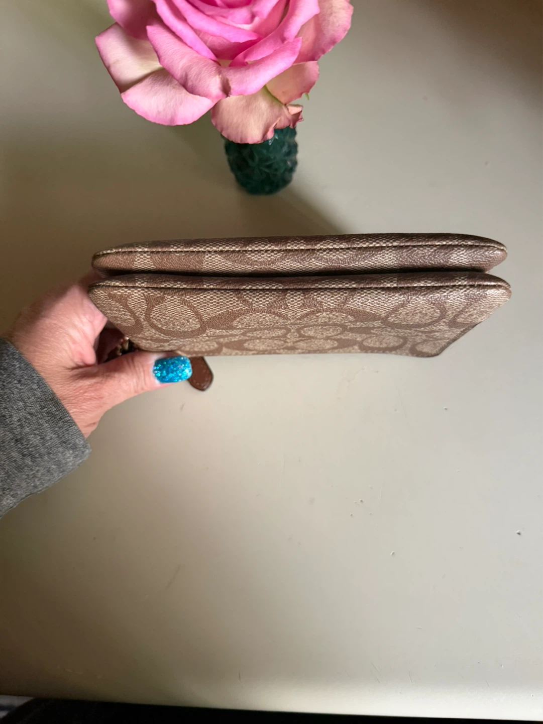 Coach Monogram Double Zip Wristlet Pouch - photo 4
