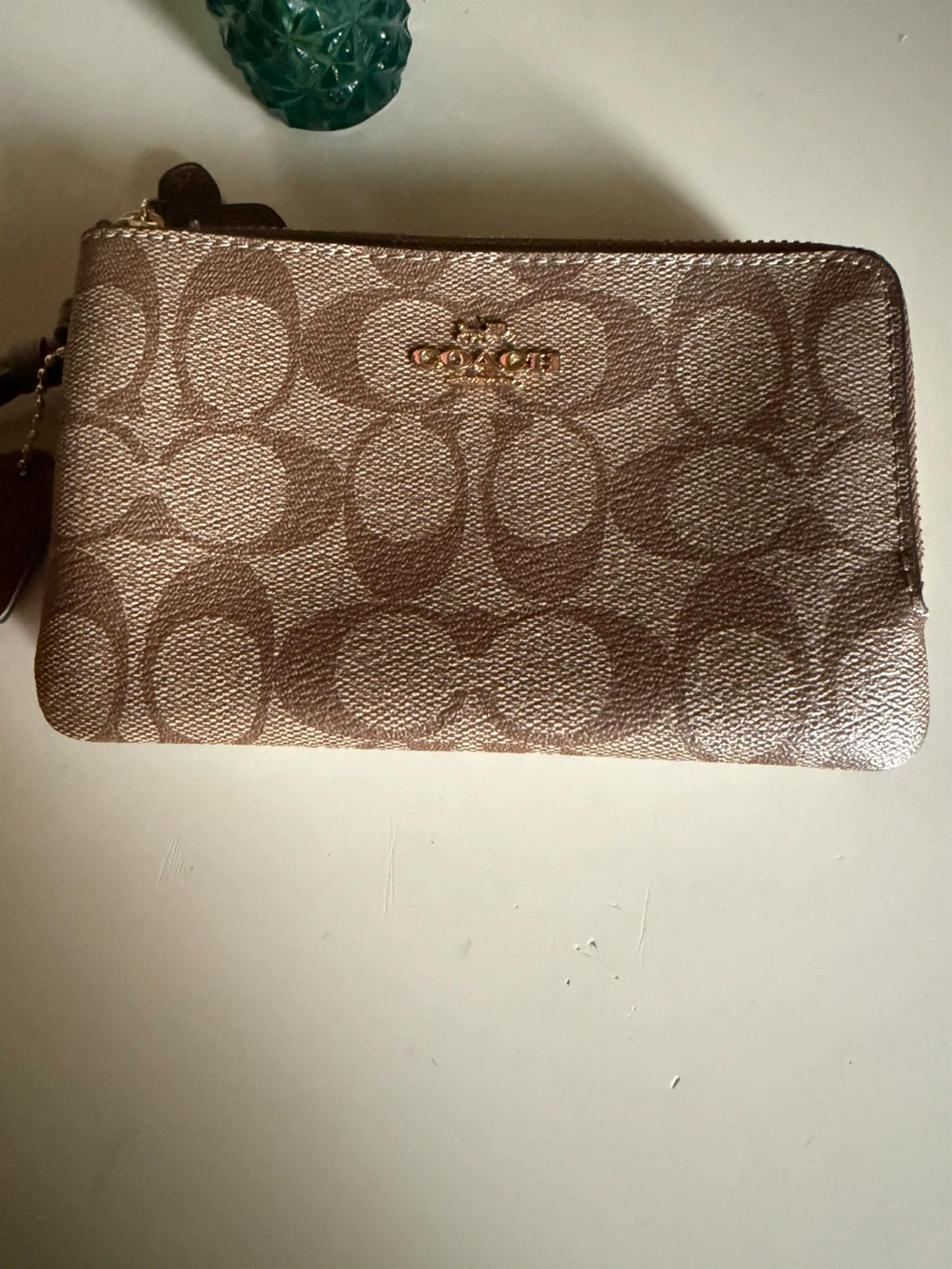 Coach Monogram Double Zip Wristlet Pouch - photo 2