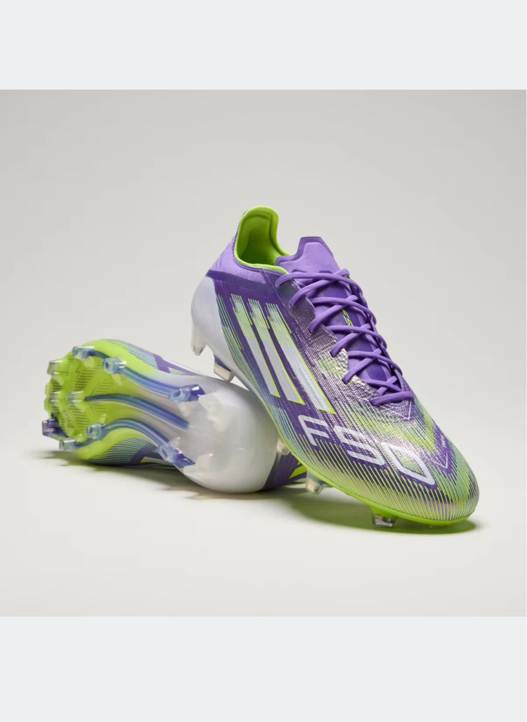Adidas X F50.1 FG Football Cleats - Purple/Lime