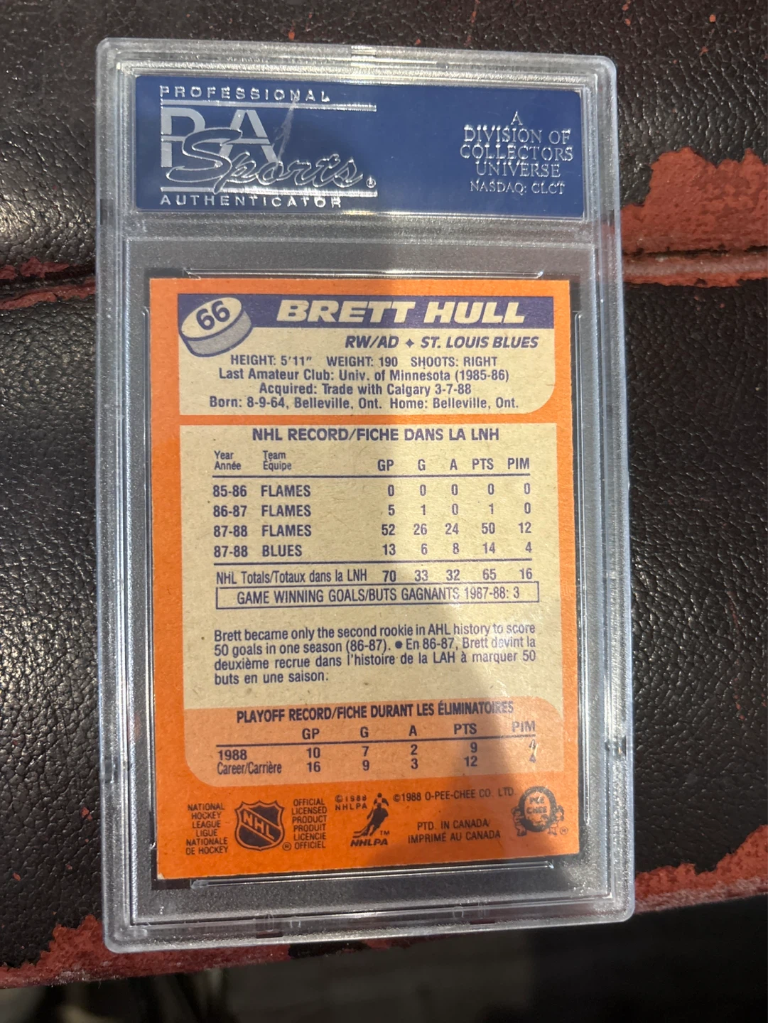 O-Pee-Chee Brett Hull Rookie Card - photo 2