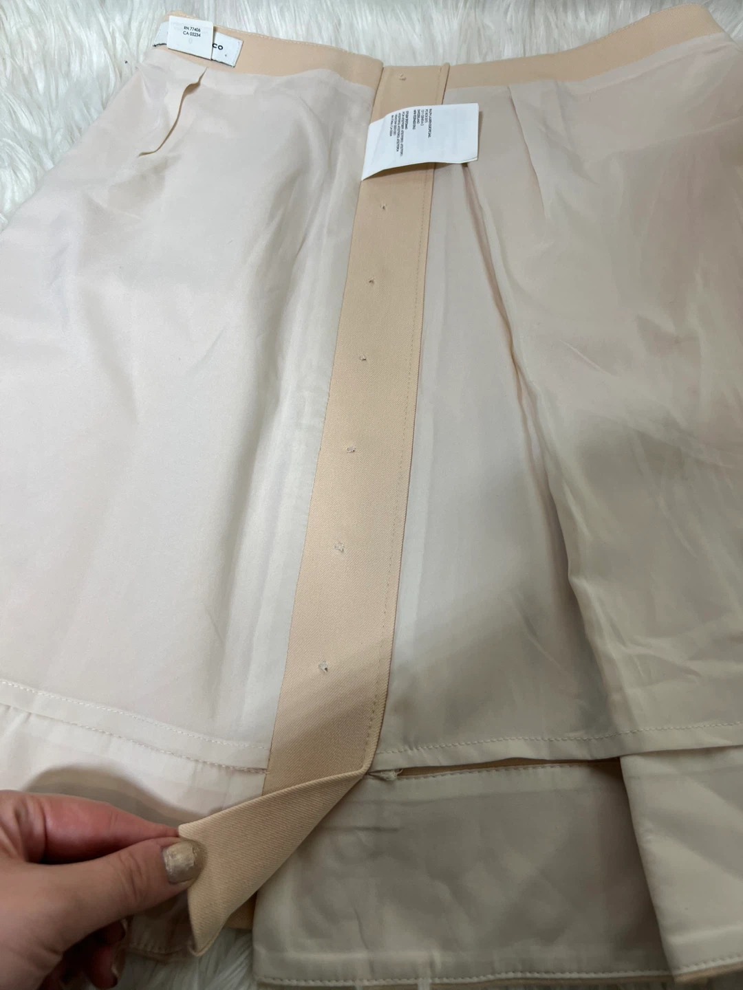 Club Monaco Beige Pleated Skirt Size 0 - photo 5